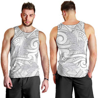 Lotu Tamaiti Samoa Siapo Men Tank Top White Sunday With Teuila Torch Ginger