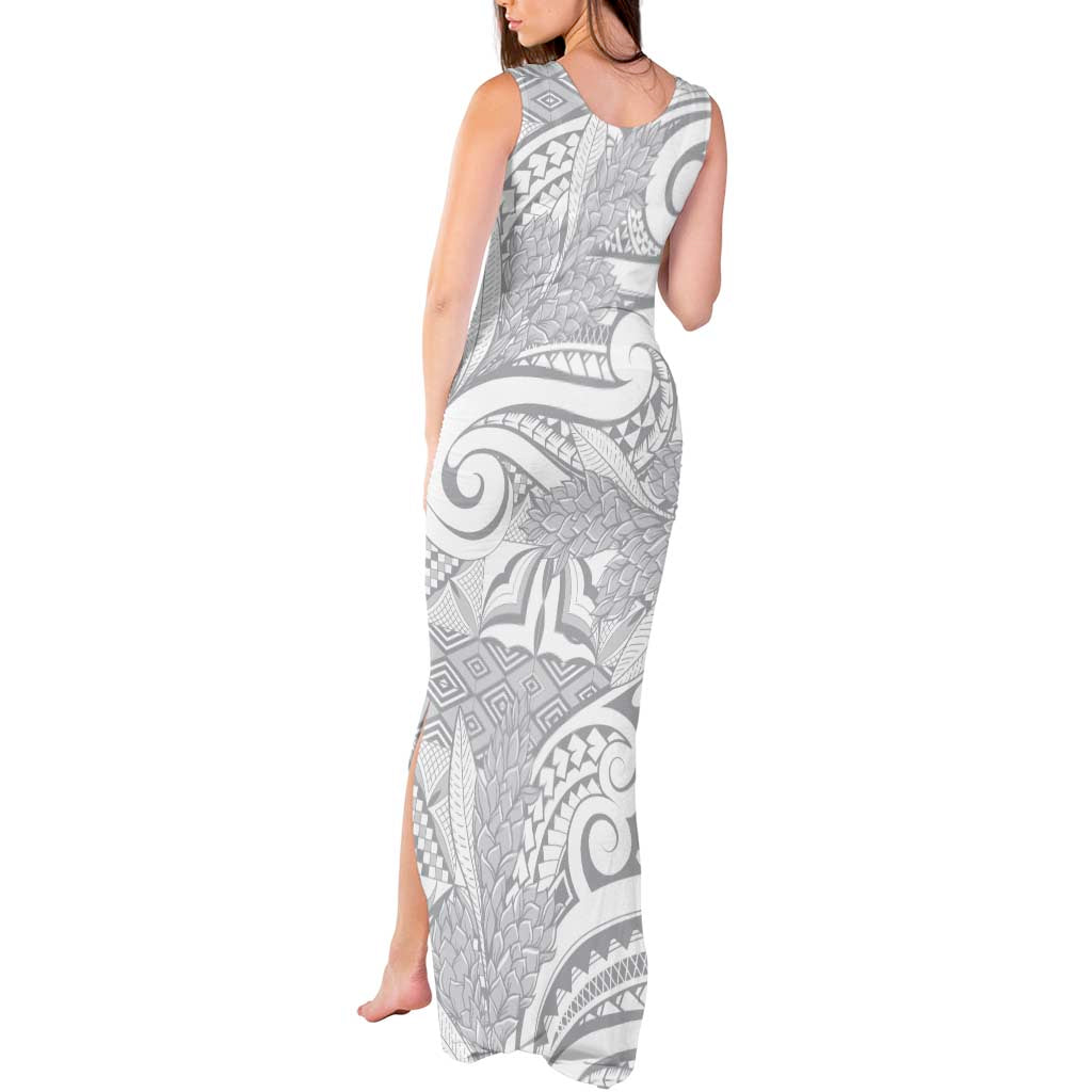 Lotu Tamaiti Samoa Siapo Tank Maxi Dress White Sunday With Teuila Torch Ginger