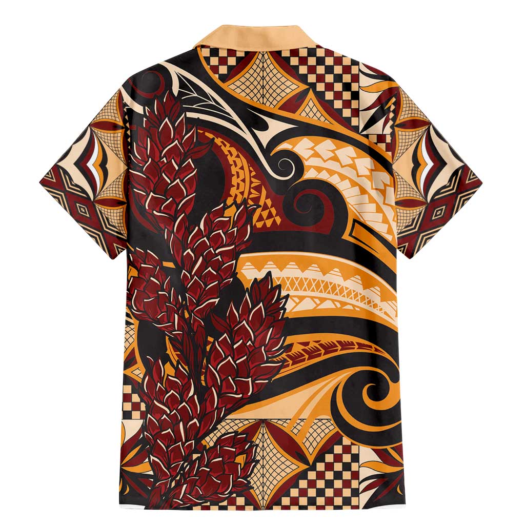 Vintage Samoa Siapo Family Matching Mermaid Dress and Hawaiian Shirt With Teuila Torch Ginger LT9 - Polynesian Pride