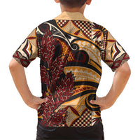 Vintage Samoa Siapo Family Matching Short Sleeve Bodycon Dress and Hawaiian Shirt With Teuila Torch Ginger LT9 - Polynesian Pride