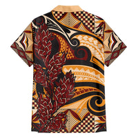 Vintage Samoa Siapo Family Matching Short Sleeve Bodycon Dress and Hawaiian Shirt With Teuila Torch Ginger LT9 - Polynesian Pride