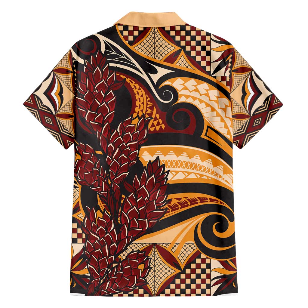 Vintage Samoa Siapo Family Matching Tank Maxi Dress and Hawaiian Shirt With Teuila Torch Ginger LT9 - Polynesian Pride