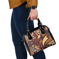 Vintage Samoa Siapo Shoulder Handbag With Teuila Torch Ginger