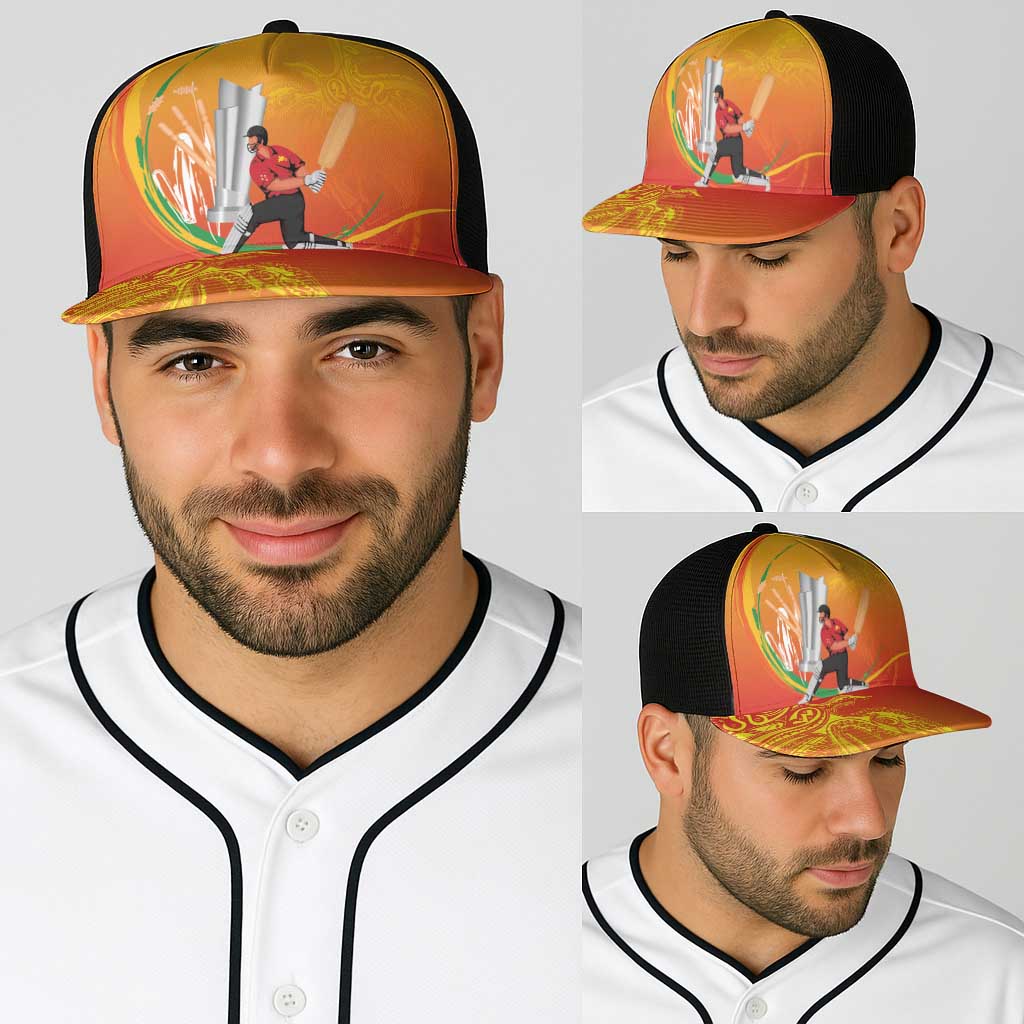 Cricket PNG East Asia-Pacific Baseball Net Cap Papua New Guinea Rise to Power LT9 - Polynesian Pride