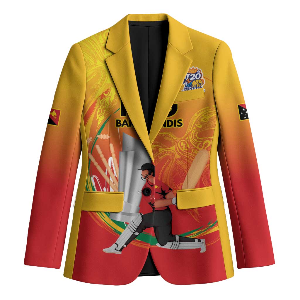 Custom Cricket PNG East Asia-Pacific Blazer Papua New Guinea Rise to Power LT9 Unisex Gold - Polynesian Pride