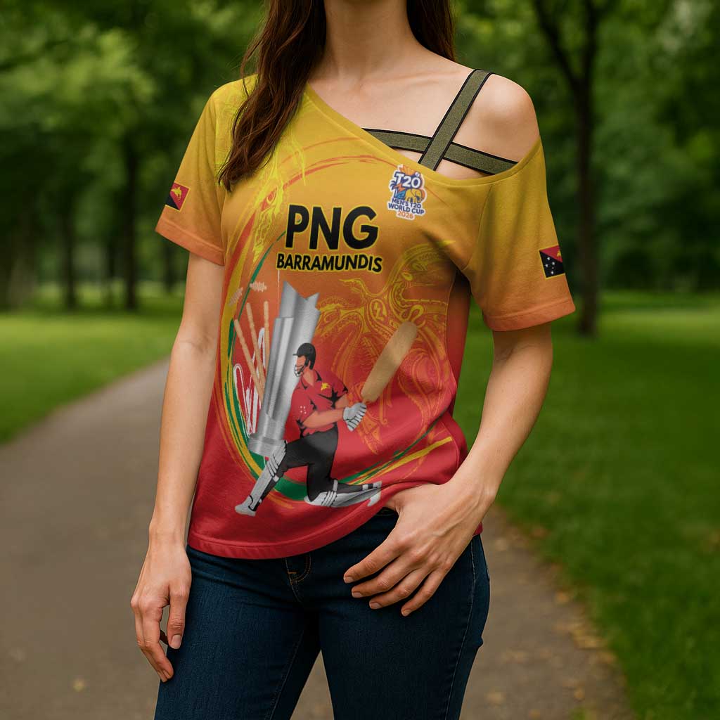 Custom Cricket PNG East Asia-Pacific Cross Shoulder Shirt Papua New Guinea Rise to Power LT9 - Polynesian Pride
