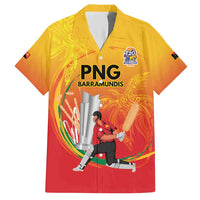 Custom Cricket PNG East Asia-Pacific Hawaiian Shirt Papua New Guinea Rise to Power LT9 Gold - Polynesian Pride