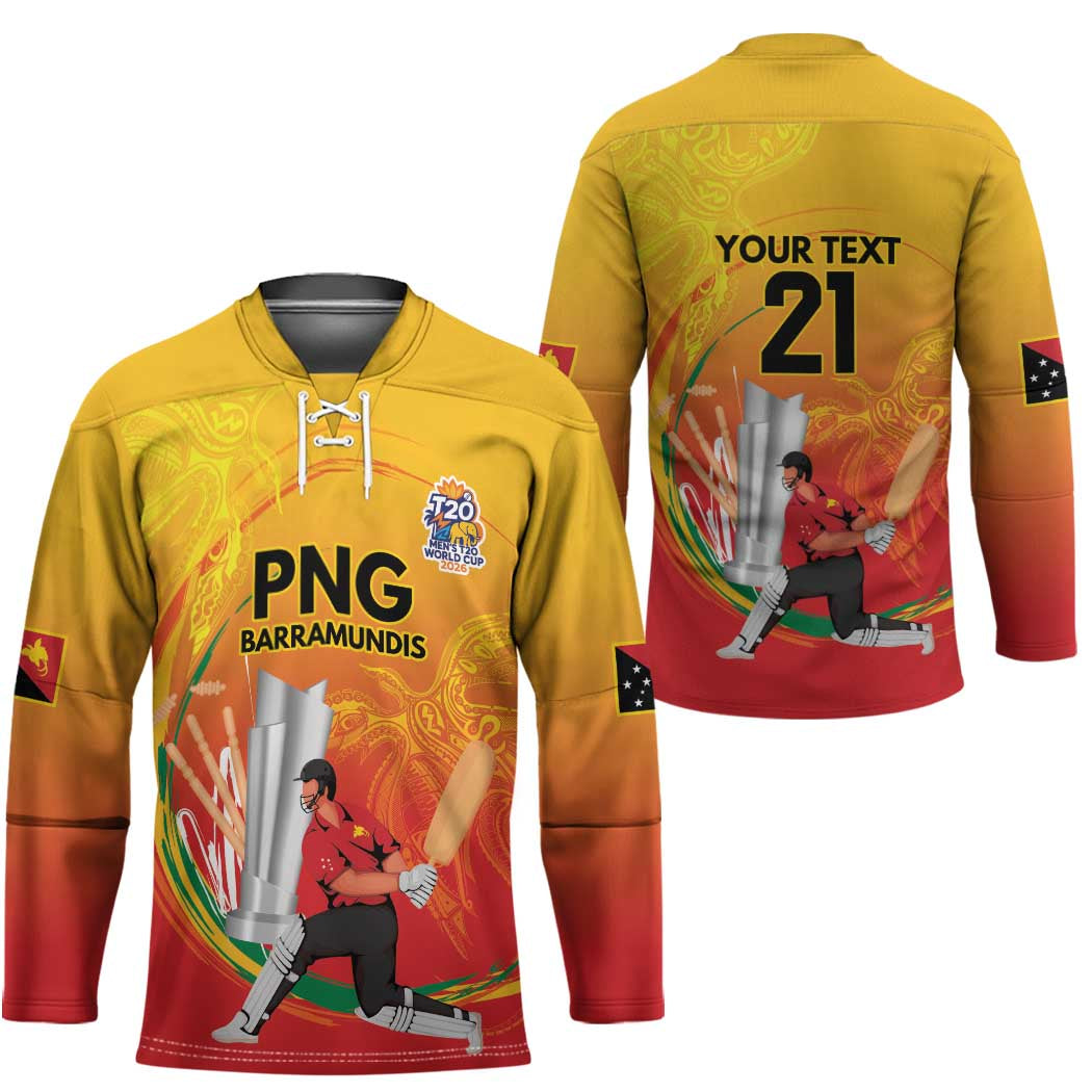 Custom Cricket PNG East Asia-Pacific Hockey Jersey Papua New Guinea Rise to Power LT9 - Polynesian Pride