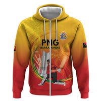 Custom Cricket PNG East Asia-Pacific Hoodie Papua New Guinea Rise to Power LT9 Zip Hoodie Gold - Polynesian Pride