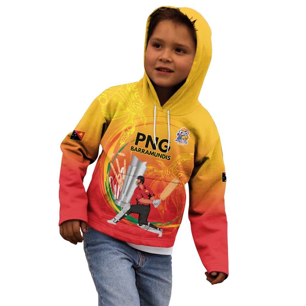 Custom Cricket PNG East Asia-Pacific Kid Hoodie Papua New Guinea Rise to Power LT9 - Polynesian Pride