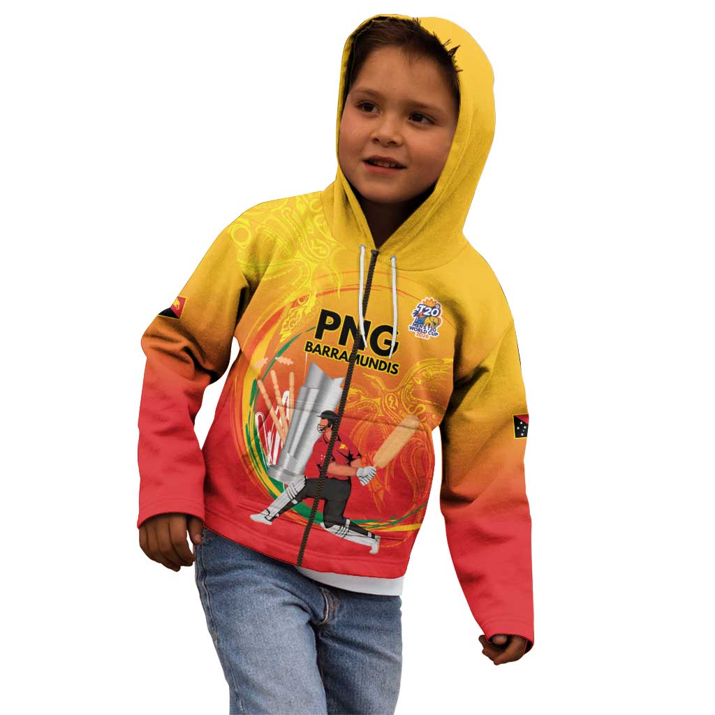 Custom Cricket PNG East Asia-Pacific Kid Hoodie Papua New Guinea Rise to Power LT9 - Polynesian Pride