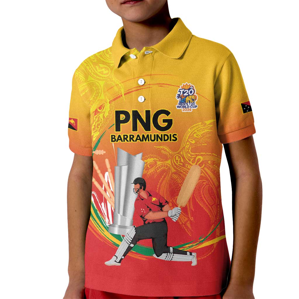 Custom Cricket PNG East Asia-Pacific Kid Polo Shirt Papua New Guinea Rise to Power - Polynesian Pride
