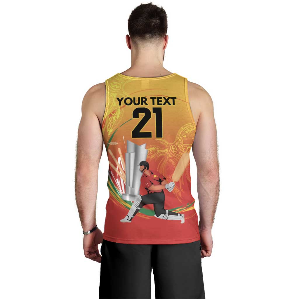 Custom Cricket PNG East Asia-Pacific Men Tank Top Papua New Guinea Rise to Power LT9 - Polynesian Pride