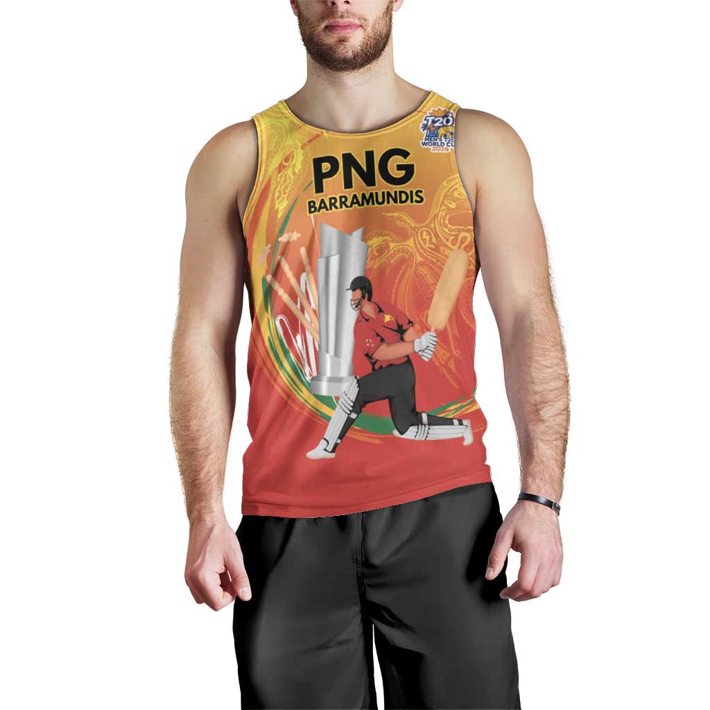 Custom Cricket PNG East Asia-Pacific Men Tank Top Papua New Guinea Rise to Power LT9 - Polynesian Pride