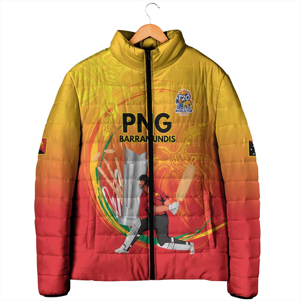 Custom Cricket PNG East Asia-Pacific Padded Jacket Papua New Guinea Rise to Power - Polynesian Pride