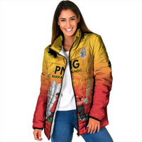 Custom Cricket PNG East Asia-Pacific Padded Jacket Papua New Guinea Rise to Power - Polynesian Pride