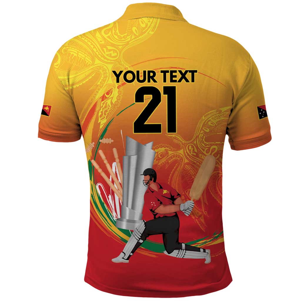 Custom Cricket PNG East Asia-Pacific Polo Shirt Papua New Guinea Rise to Power LT9 - Polynesian Pride