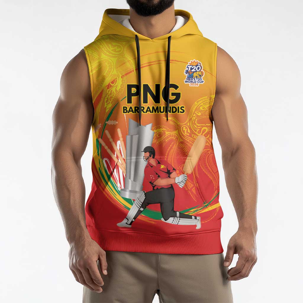 Custom Cricket PNG East Asia-Pacific Sleeveless Hoodie Papua New Guinea Rise to Power LT9 - Polynesian Pride