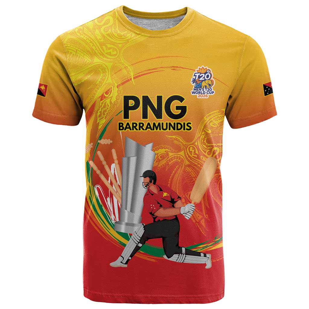 Custom Cricket PNG East Asia-Pacific T Shirt Papua New Guinea Rise to Power LT9 Gold - Polynesian Pride