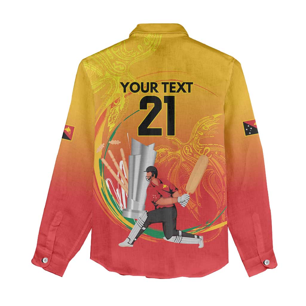 Custom Cricket PNG East Asia-Pacific Women Casual Shirt Papua New Guinea Rise to Power LT9 - Polynesian Pride