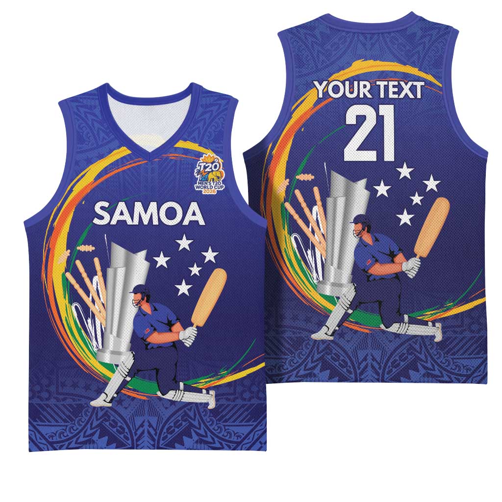 Custom Cricket Samoa East Asia-Pacific Basketball Jersey Samoa Storming the Limits - Polynesian Pride
