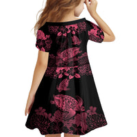 Personalised Polynesian Turtle Ribbon Family Matching Off Shoulder Maxi Dress and Hawaiian Shirt Think Pink Breast Cancer With Pacific Hibiscus LT9 - Polynesian Pride