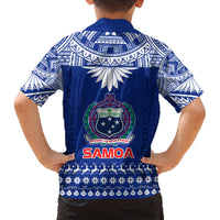 Toa Samoa Christmas Family Matching Long Sleeve Bodycon Dress and Hawaiian Shirt Samoa Siva Tau Manuia Le Kerisimasi Blue Vibe LT9 - Polynesian Pride