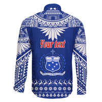 Personalised Toa Samoa Christmas Family Matching Mermaid Dress and Hawaiian Shirt Samoa Siva Tau Manuia Le Kerisimasi Blue Vibe LT9 - Polynesian Pride