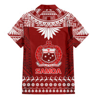 Toa Samoa Christmas Family Matching Mermaid Dress and Hawaiian Shirt Samoa Siva Tau Manuia Le Kerisimasi Red Vibe LT9 - Polynesian Pride