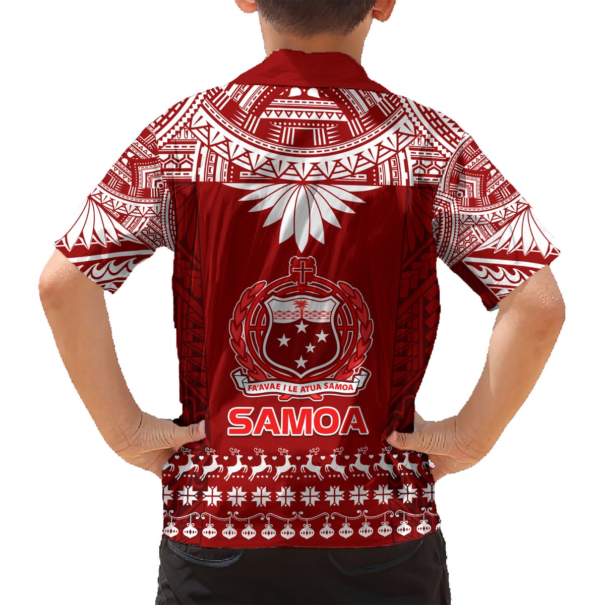 Toa Samoa Christmas Hawaiian Shirt Samoa Siva Tau Manuia Le Kerisimasi Red Vibe LT9 - Polynesian Pride