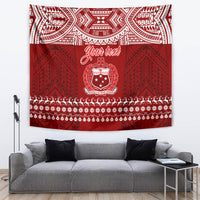 Personalised Toa Samoa Christmas Tapestry Samoa Siva Tau Manuia Le Kerisimasi Red Vibe LT9 - Polynesian Pride