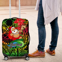 Personalised Vanuatu Joyeux Noel Luggage Cover Christmas Santas God Yumi LT9 Reggae - Polynesian Pride