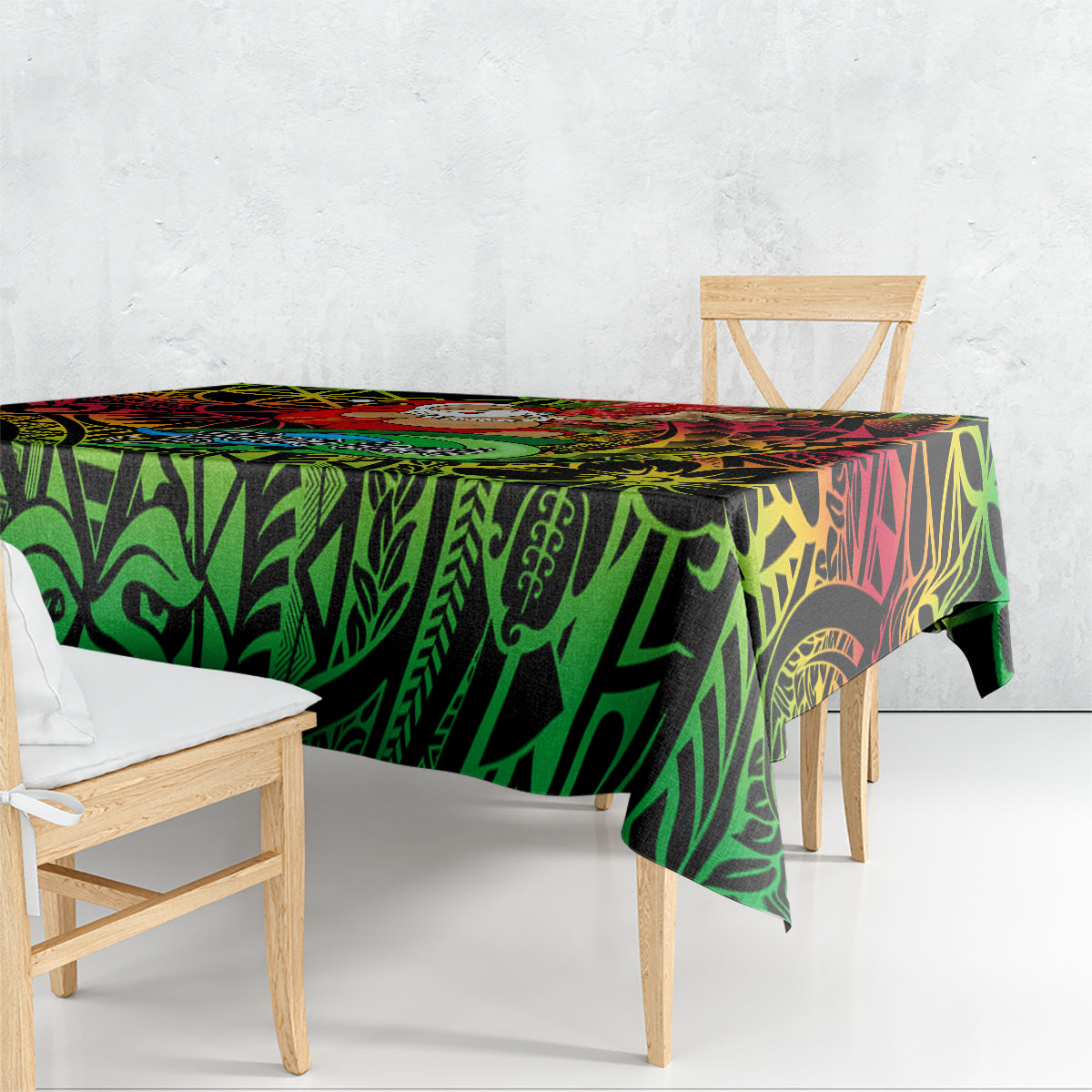Personalised Vanuatu Joyeux Noel Tablecloth Christmas Santas God Yumi LT9 - Polynesian Pride