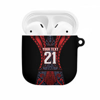 Custom New Zealand AirPods Case Maori Kiwiana Pattern Tukutuku Motif