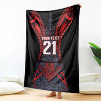 Custom New Zealand Blanket Maori Kiwiana Pattern Tukutuku Motif