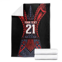 Custom New Zealand Blanket Maori Kiwiana Pattern Tukutuku Motif