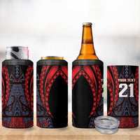 Custom New Zealand 4 in 1 Can Cooler Tumbler Maori Kiwiana Pattern Tukutuku Motif LT9 - Polynesian Pride