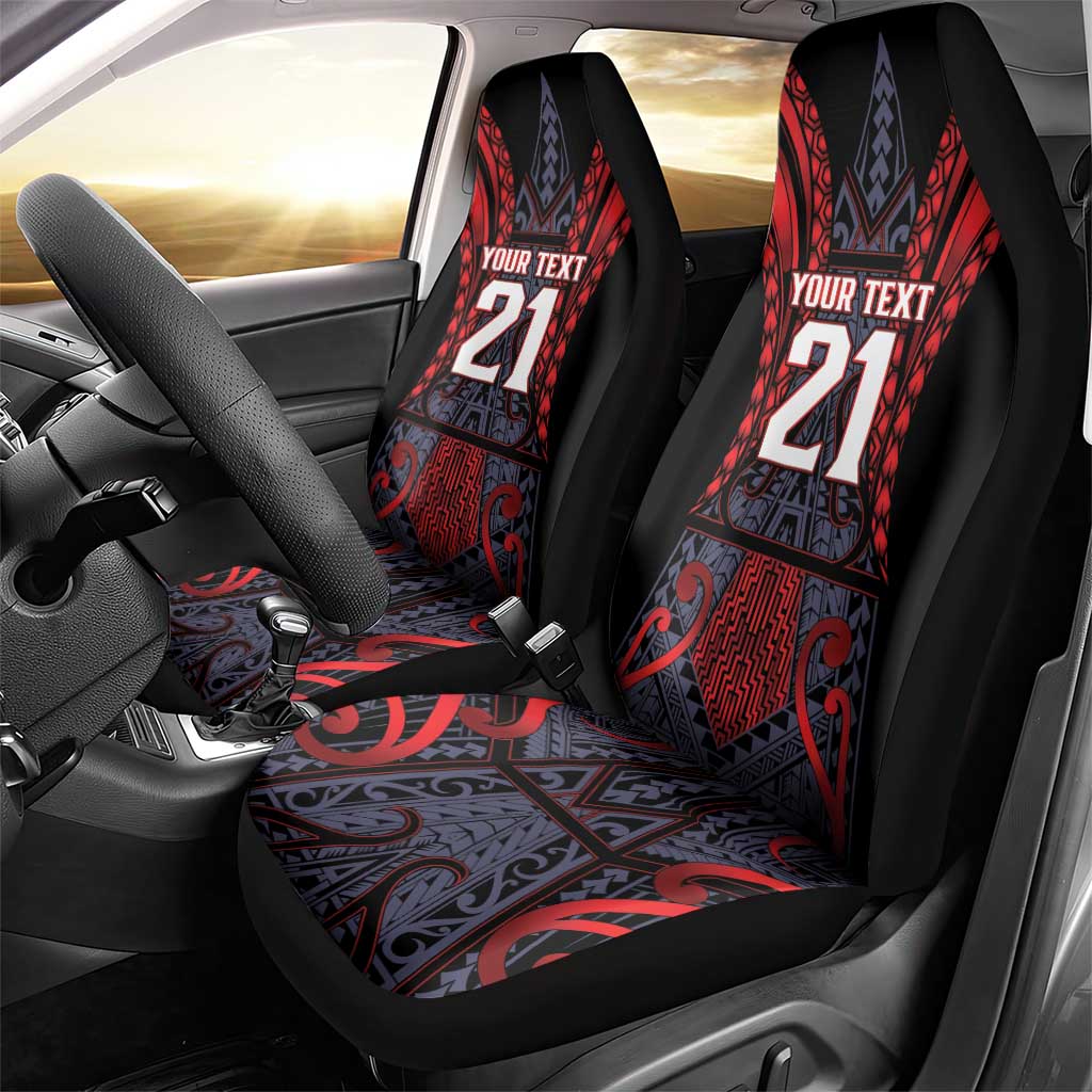Custom New Zealand Car Seat Cover Maori Kiwiana Pattern Tukutuku Motif LT9 - Polynesian Pride