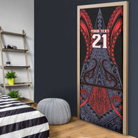 Custom New Zealand Door Cover Maori Kiwiana Pattern Tukutuku Motif LT9 - Polynesian Pride