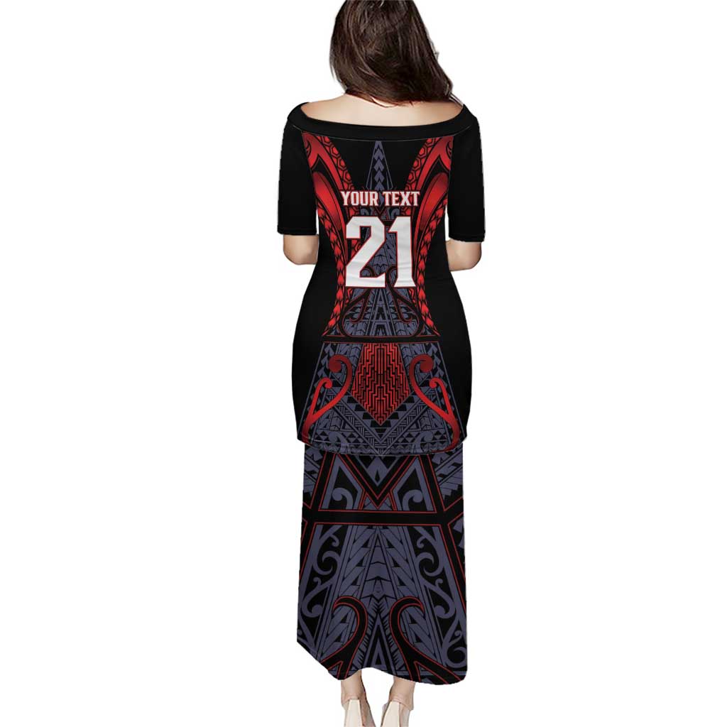 Custom New Zealand Family Matching Puletasi and Hawaiian Shirt Maori Kiwiana Pattern Tukutuku Motif LT9 - Polynesian Pride
