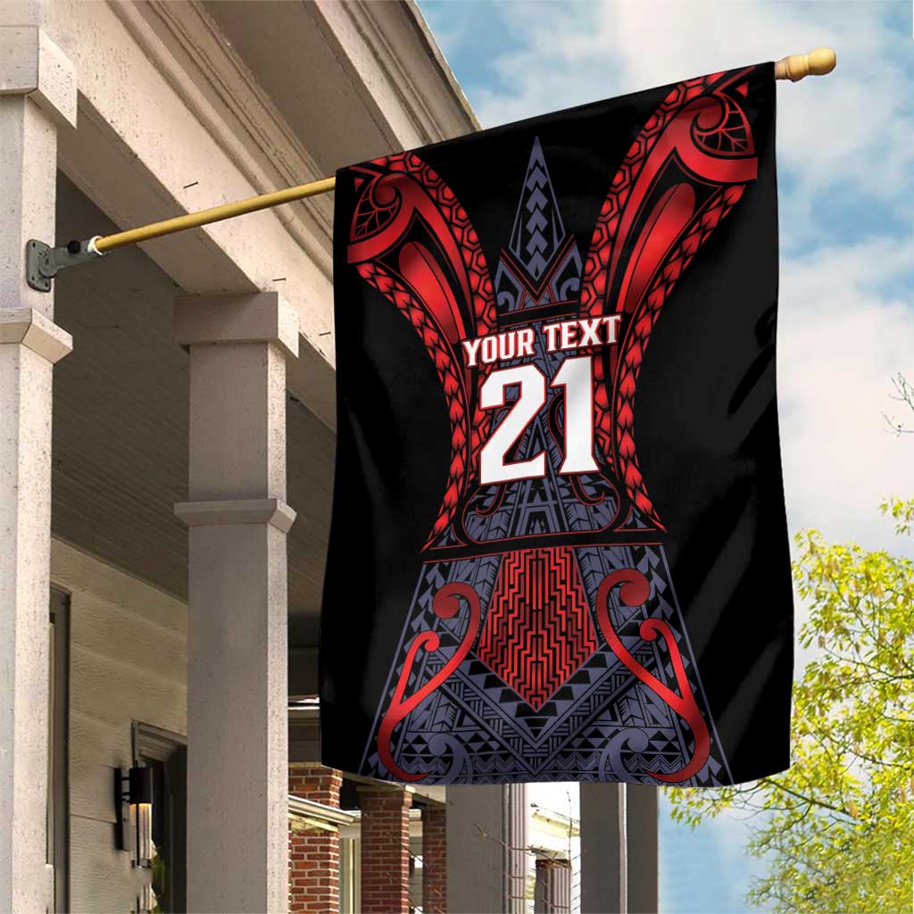 Custom New Zealand Garden Flag Maori Kiwiana Pattern Tukutuku Motif