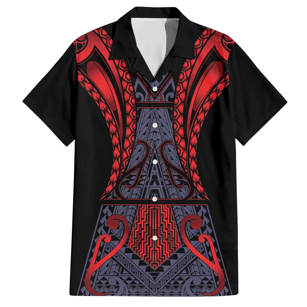 Custom New Zealand Hawaiian Shirt Maori Kiwiana Pattern Tukutuku Motif LT9 Red - Polynesian Pride