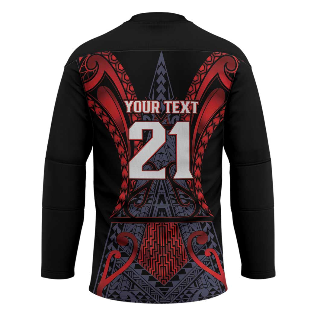 Custom New Zealand Hockey Jersey Maori Kiwiana Pattern Tukutuku Motif LT9 - Polynesian Pride