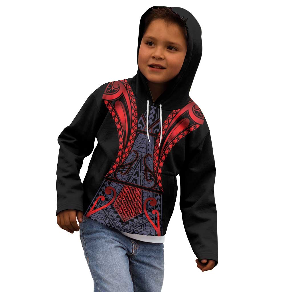 Custom New Zealand Kid Hoodie Maori Kiwiana Pattern Tukutuku Motif LT9 - Polynesian Pride