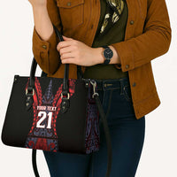 Custom New Zealand Leather Bag Maori Kiwiana Pattern Tukutuku Motif LT9 - Polynesian Pride