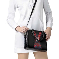Custom New Zealand Shoulder Handbag Maori Kiwiana Pattern Tukutuku Motif