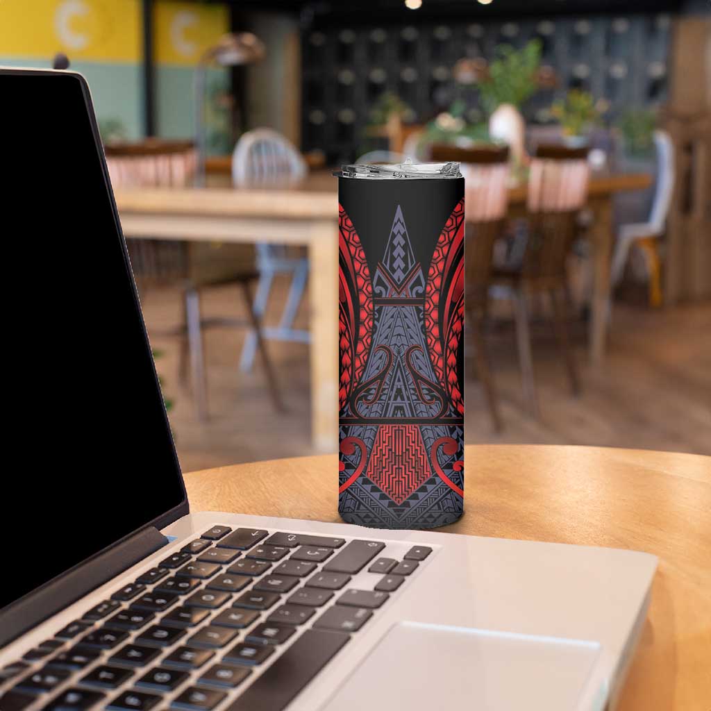 Custom New Zealand Skinny Tumbler Maori Kiwiana Pattern Tukutuku Motif LT9 - Polynesian Pride