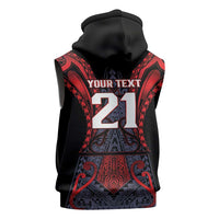 Custom New Zealand Sleeveless Hoodie Maori Kiwiana Pattern Tukutuku Motif LT9 - Polynesian Pride