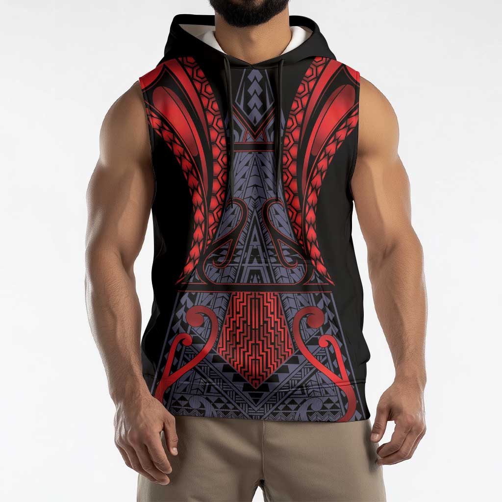 Custom New Zealand Sleeveless Hoodie Maori Kiwiana Pattern Tukutuku Motif LT9 - Polynesian Pride