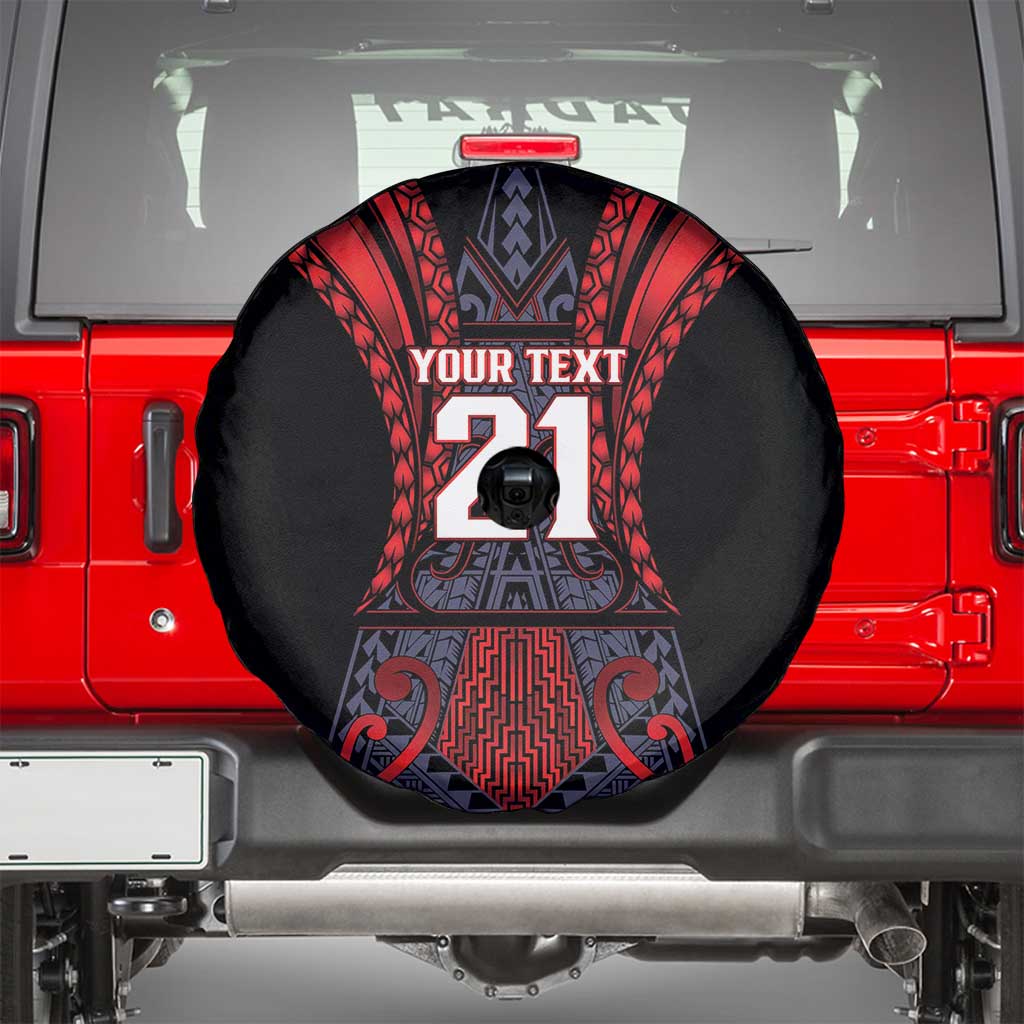 Custom New Zealand Spare Tire Cover Maori Kiwiana Pattern Tukutuku Motif LT9 - Polynesian Pride